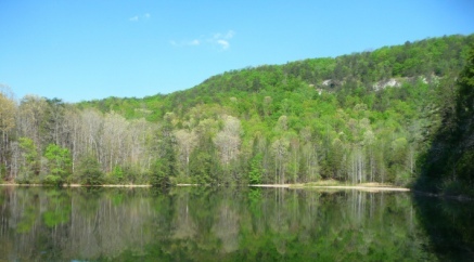 Wattacoo Lake, with reflections of Green Mountain