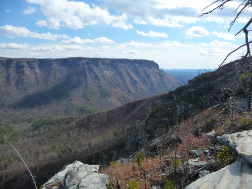 View of Linville Gorge looking South from Rock Jock Trail