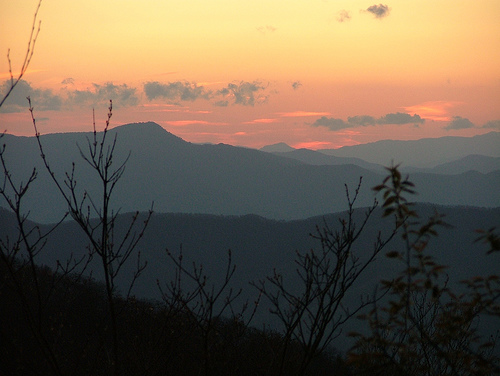 Sunset from Cold Mountain.  Photo by Andy Kunkle.