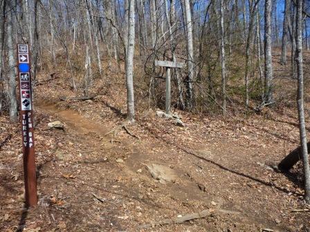 Juncture of Black Mountain and Turkey Pen Gap Trails